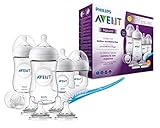 Philips Avent Natural Flaschenset SCD301/02 für Neugeborene (125 und 260 ml, 4 zusätzlic...