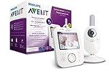 Philips AVENT SCD843/26 Video-Babyphone, 3,5 Zoll Farbdisplay, Eco-Mode, Gegensprechfunkti...