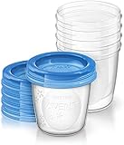 Philips Avent SCF619/05 Aufbewahrungsbecher, 5 x 180 ml, blau