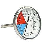 Onlyfire Edelstahl Grillthermometer bis 350°C/700°F, Ø 76 MM, Thermometer für alle Gri...