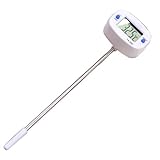 BovoYa Digitales Thermometer Tragbares drehbares Lebensmittelthermometer mit Edelstahlsond...
