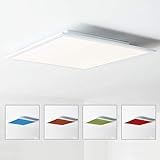 LED Panel Deckenleuchte, 60x60cm, 40 Watt, RGB Farbwechsel per Fernbedienung steuerbar, 27...