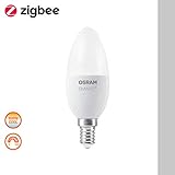 OSRAM Smart+ LED, ZigBee Lampe mit E14 Sockel, warmweiß bis tageslicht (2000K - 6500K), d...