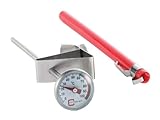 Thermometer mit Halterung aus Edelstahl für Milchkännchen - Eintauchthermometer - Spezia...