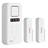 tiiwee Home Alarm System Wireless X3 Kit - Komplette DIY Alarmanlage mit X3-Sirene, 2 Fens...