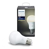 Philips Hue White E27 LED Lampe Erweiterung, dimmbar, warmweißes Licht, steuerbar via App...