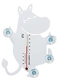 Pluto Produkter Moomin/Nilpferd Fensterthermometer für Innen & Außen weiß