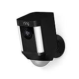 Ring Spotlight Cam Battery | HD Sicherheitskamera mit LED Licht, Sirene und Gegensprechfun...