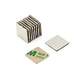 Magnetastico® | 10 Stück Selbstklebende Neodym Magnete N52 Quadrat 20x20x1 mm | Starke K...