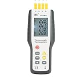 Akozon Thermoelement Thermometer, Digital HT-9815 4 Kanal K-Typ Thermoelement Sensor Therm...