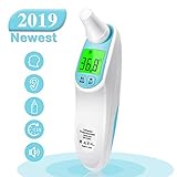 Fieberthermometer Stirnthermometer Ohrthermometer, 4 in 1 baby thermometer for fever, infr...