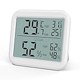 Oria Digitales Thermo Hygrometer, Großer LCD Thermometer Innen, Temperatur Luftfeuchtigke...
