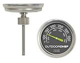 Outdoorchef Grillthermometer bis 400 °C | Deckelthermometer Klassisch mit extra großem Z...