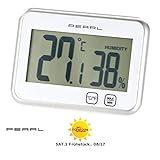 PEARL Raumthermometer: Digitales Thermometer & Hygrometer mit Minimum/Maximum, Touch (Digi...