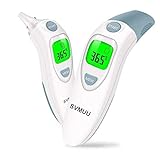 SVMUU Digital Infrared Ear and Forehead Thermometer for Baby, Adults and Object, 1 Sec, 20...
