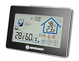 Bresser Thermo / Hygrometer mit Lüftungsempfehlung und Touchscreen, schwarz
