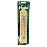 Kingfisher Traditionelles Thermometer aus Holz