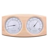 Smileyshy Saunathermometer, 20-140 ° Holzsaunathermometer Hygrometer Thermometer Sauna