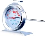 Rosenstein & Söhne Backthermometer: 3in1 XL Braten- und Ofen-Thermometer für Gar- & Back...