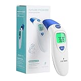 Fieberthermometer Ohrthermometer Infrarot Stirnthermometer, Professionelle 4-IN-1 Medizini...