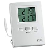 TFA Dostmann Digitales Innen-Außen-Thermometer, funktionales Display, Höchst- und Tiefwe...