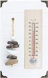 com-four® Analoges Thermometer - Maritimes Wandthermometer für innen - Temperaturmesser ...