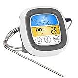 Monlladek Lebensmittel Kochen BBQ Thermometer mit Touch-LED-Anzeige Küchenwerkzeug für B...