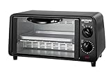Bastilipo Mini Toaster-Turin Black 800 W, Edelstahl, Schwarz, 9 l