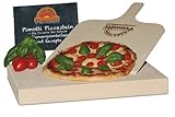4cm Pimotti Pizzastein/Brotbackstein aus Schamott +Schaufel +Anleitung & Rezepte im Set