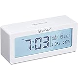 Digital Wecker DIGOO Alarm Clock Digitaluhr Tischuhr Snooze uhr mit Thermo-Hygrometer, Bat...