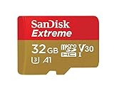SanDisk Extreme microSDHC 32GB + SD Adapter + Rescue Pro Deluxe 100MB/s A1 C10 V30 UHS-I U...