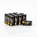GP Lithium CR123A Batterien Pro Schwarz-Gold (12 Stück) 3 Volt (3V) für Smart Home, Alar...