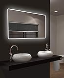 LED Badspiegel Talos Moon 120x70 cm- Lichtfarbe 4200K - Modernes Design und hochwertige Be...