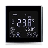 Floureon Raumthermostat Touchscreen Thermostat LCD Display Wandthermostat BYC17.GH3 mit We...