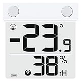 EMOS E 1278 Drahtloses Digitales Fenster-Thermometer und Hygrometer, Außenthermometer, tr...
