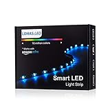 LOHAS WIFI LED leuchtet Streifen, 2Meters, Wasserdichte, 8W RGB Farbwechsel, Kompatibel mi...