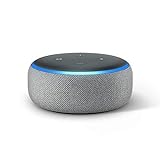 Echo Dot (3. Gen.) Intelligenter Lautsprecher mit Alexa, Hellgrau Stoff