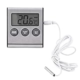 Digital Kühlschrank Thermometer LCD Alarm Kühlschrank Temperaturmonitor Mini batteriebet...