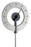 TFA Dostmann Lollipop analoges Design-Gartenthermometer, 12.2055.10, wetterfest, mit groß...