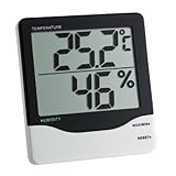 TFA Dostmann Digitales Thermometer,  großes Display, Innentemperatur, Luftfeuchtigkeit, g...