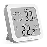 Ponsey Thermometer Hygrometer Digitales Thermometer Innen/Ausen Tragbares Raumthermometer ...