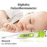 reer 9808 Digitales Fieber-Thermometer fürs Baby, flexible Spitze, mit süßem Frosch-Mot...