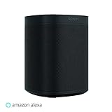 Sonos One Smart Speaker, schwarz - Intelligenter WLAN Lautsprecher mit Alexa Sprachsteueru...