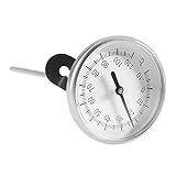 FTVOGUE Edelstahl-Milchaufschäum-Thermometer -10~110 110 mit 130 mm Sonde und Clip Barist...