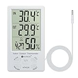 Neoteck Digitales Thermo Hygrometer Thermometer Feuchtigkeitsmesser Wetter thermometer Inn...