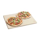 Burnhard Universal Pizzastein für Backofen, Gasgrill & Holzkohlegrill aus Cordierit für ...