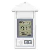 TFA Dostmann Digitales Thermometer für innen oder außen, 30.1039, wetterfest, Höchst-un...