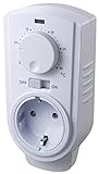 Analoges Steckdosen-Thermostat 230V mit Drehregler I max. 3500W I EIN/AUS/AUTO I Für Heiz...