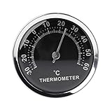 Besttse Mini-Auto-Thermometer, mechanisch, analog, Temperaturanzeige mit Aufkleber, 58 mm