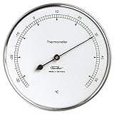 Fischer Präzis Thermometer im Edelstahlgehäuse, Durchmesser 10cm